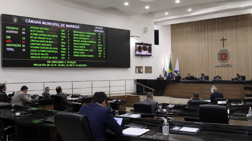 Maringá fortalece debate político com aprovação de projetos de lei e amplia impacto das decisões da Câmara